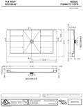 Redi Base® 36 In x 66 In Triple Curb Tileable Shower Pan Base with Center Drain