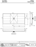 Redi Base® 36 In x 72 In Single Curb Tileable Shower Pan Base with Center Drain