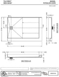 Redi Base® 37 In x 54 In Right Double Threshold Corner Tileable Shower Pan Base with Left Drain