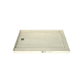 Redi Base® 37 In x 60 In Double Threshold Corner Tileable Shower Pan Base with Left Drain