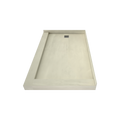 Redi Base® 37 In x 60 In Double Threshold Corner Tileable Shower Pan Base with Left Drain