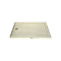 Redi Base® 37 In x 60 In Double Threshold Corner Tileable Shower Pan Base with Left Drain
