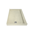 Redi Base® 37 In x 60 In Double Threshold Corner Tileable Shower Pan Base with Left Drain