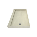 Redi Base® 37 In x 60 In Single Curb Tileable Shower Pan Base with Right Drain