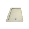 Redi Base® 37 In x 60 In Double Threshold Corner Tileable Shower Pan Base with Right Drain