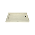 Redi Base® 37 In x 60 In Double Threshold Corner Tileable Shower Pan Base with Right Drain