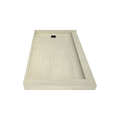 Redi Base® 37 In x 60 In Double Threshold Corner Tileable Shower Pan Base with Right Drain