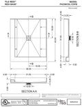 Redi Base® 42 In x 36 In Left Double Threshold Corner Tileable Shower Pan Base with Center Drain