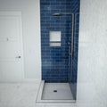 Redi Base® 42 In x 36 In Left Double Threshold Corner Tileable Shower Pan Base with Center Drain