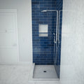 Redi Base® 42 In x 36 In Left Double Threshold Corner Tileable Shower Pan Base with Center Drain