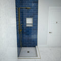 Redi Base® 42 In x 36 In Right Double Threshold Corner Tileable Shower Pan Base with Center Drain