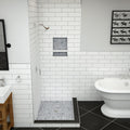 Redi Base® 42 In x 36 In Right Double Threshold Corner Tileable Shower Pan Base with Center Drain