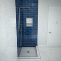 Redi Base® 42 In x 36 In Right Double Threshold Corner Tileable Shower Pan Base with Center Drain