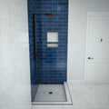 Redi Base® 42 In x 36 In Right Double Threshold Corner Tileable Shower Pan Base with Center Drain