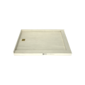Redi Base® 42 In x 60 In Right Double Threshold Corner Tileable Shower Pan Base with Left Drain
