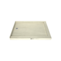 Redi Base® 42 In x 60 In Right Double Threshold Corner Tileable Shower Pan Base with Left Drain