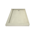 Redi Base® 42 In x 60 In Right Double Threshold Corner Tileable Shower Pan Base with Left Drain