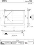 Redi Base® 42 In x 60 In Right Double Threshold Corner Tileable Shower Pan Base with Left Drain