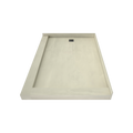 Redi Base® 42 In x 60 In Right Double Threshold Corner Tileable Shower Pan Base with Left Drain