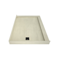 Redi Base® 42 In x 60 In Right Double Threshold Corner Tileable Shower Pan Base with Left Drain