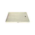 Redi Base® 42 In x 60 In Single Curb Tileable Shower Pan Base with Right Drain