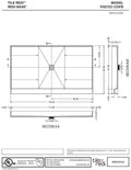Redi Base® 42 In x 72 In Single Curb Tileable Shower Pan Base with Center Drain