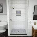 Redi Base® 48 In x 37 In Single Curb Tileable Shower Pan Base with Center Drain