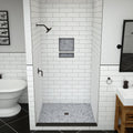 Redi Base® 48 In x 37 In Single Curb Tileable Shower Pan Base with Center Drain