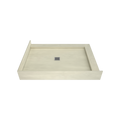 Redi Base® 48 In x 37 In Right Double Threshold Corner Tileable Shower Pan Base with Center Drain