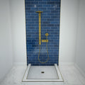 Redi Base® 48 In x 37 In Triple Curb Tileable Shower Pan Base with Center Drain
