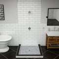 Redi Base® 48 In x 37 In Triple Curb Tileable Shower Pan Base with Center Drain