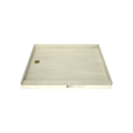 Redi Base® 48 In x 60 In Single Curb Tileable Shower Pan Base with Left Drain