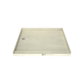 Redi Base® 48 In x 60 In Single Curb Tileable Shower Pan Base with Left Drain