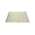 Redi Base® 48 In x 60 In Single Curb Tileable Shower Pan Base with Left Drain
