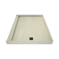 Redi Base® 48 In x 60 In Single Curb Tileable Shower Pan Base with Right Drain