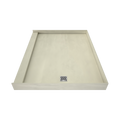 Redi Base® 48 In x 60 In Single Curb Tileable Shower Pan Base with Right Drain
