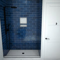 Redi Base® 48 In x 72 In Single Curb Tileable Shower Pan Base with Center Drain