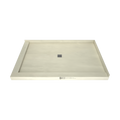 Redi Base® 48 In x 72 In Left Double Threshold Corner Tileable Shower Pan Base with Center Drain