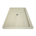 Redi Base® 48 In x 72 In Right Double Threshold Corner Tileable Shower Pan Base with Center Drain