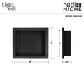 Redi Niche® Single Recessed Shelf, 16″W x 14″H x 4″D
