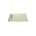 Redi Trench® 30 In x 48 In Single Curb Tileable Shower Pan Base with Left Drain and Linear Trench