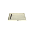 Redi Trench® 30 In x 48 In Right Double Threshold Corner Tileable Shower Pan Base with Left Drain and Linear Trench