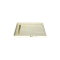 Redi Trench® 30 In x 48 In Right Double Threshold Corner Tileable Shower Pan Base with Left Drain and Linear Trench