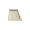 Redi Trench® 30 In x 48 In Left Double Threshold Corner Tileable Shower Pan Base with Right Drain and Linear Trench