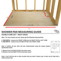Redi Trench® 30 In x 48 In Left Double Threshold Corner Tileable Shower Pan Base with Right Drain and Linear Trench