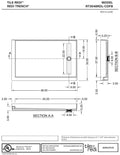 Redi Trench® 30 In x 48 In Left Double Threshold Corner Tileable Shower Pan Base with Right Drain and Linear Trench