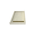 Redi Trench® 30 In x 48 In Left Double Threshold Corner Tileable Shower Pan Base with Right Drain and Linear Trench