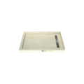 Redi Trench® 30 In x 48 In Left Double Threshold Corner Tileable Shower Pan Base with Right Drain and Linear Trench
