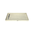 Redi Trench® 30 In x 60 In Single Curb Tileable Shower Pan Base with Left Drain and Linear Trench