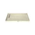 Redi Trench® 30 In x 60 In Single Curb Tileable Shower Pan Base with Left Drain and Linear Trench